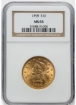 1898 $10 Liberty Eagle MS63 1