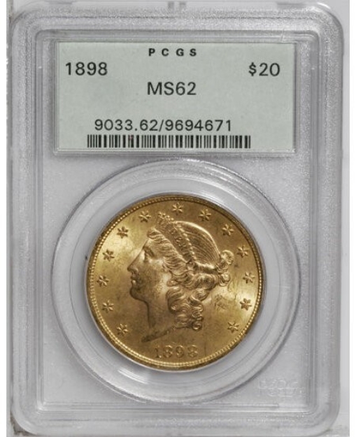 1898 $20 Liberty Double Eagle MS62 1