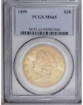 1899 $20 Liberty Double Eagle MS65 1
