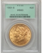 1901-S $20 Liberty Double Eagle MS63 1