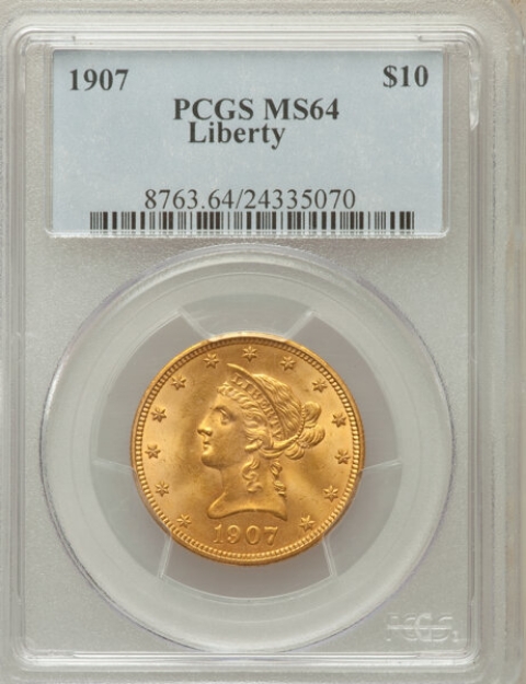 1907 $10 Liberty Eagle MS64 1