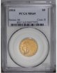 1910 $5 Indian Head Half Eagle MS65 1