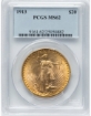 1913 $20 St. Gaudens Double Eagle MS62 1