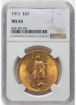 1913 $20 St. Gaudens Double Eagle MS63 1