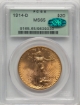 1914-D $20 St. Gaudens Double Eagle MS65 1