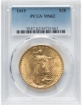 1915 $20 St. Gaudens Double Eagle MS62 1