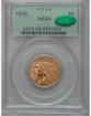 1915 $5 Indian Head Half Eagle MS64 1