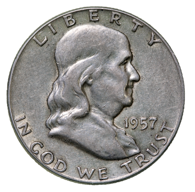 Picture of 90% Silver Halves, Silver coins ($1 Face Value, Circulated, Varied Year)