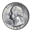 Picture of 90% Silver Quarters, Silver coins ($1 Face Value, Circulated, Varied Year)