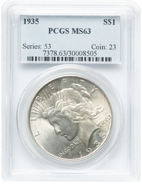 Picture of Peace Silver Dollar MS63 (Varied Year)