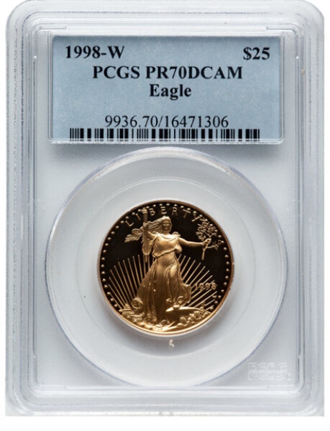 Picture of 1/2 oz Proof American Gold Eagle (W/ OGP, Varied Year)