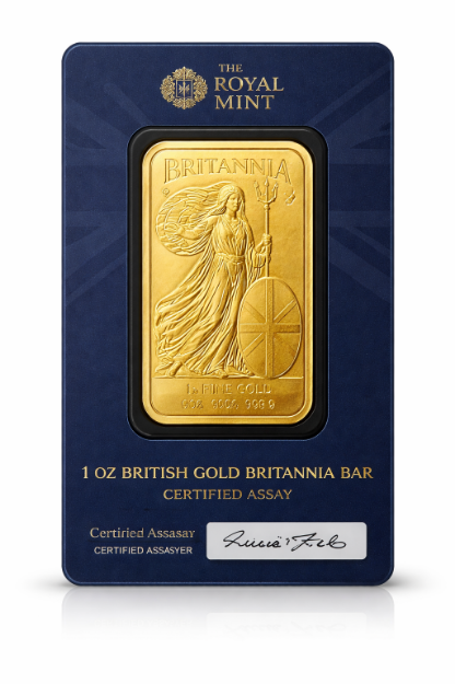 Picture of 1 oz British Gold Britannia Bar (With Assay)