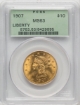 Picture of 1907D $10 Liberty Eagle MS63