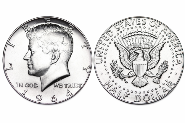 Picture of 90% Kennedy Half Dollar ($1 Face Value, Circulated, Varied Year)