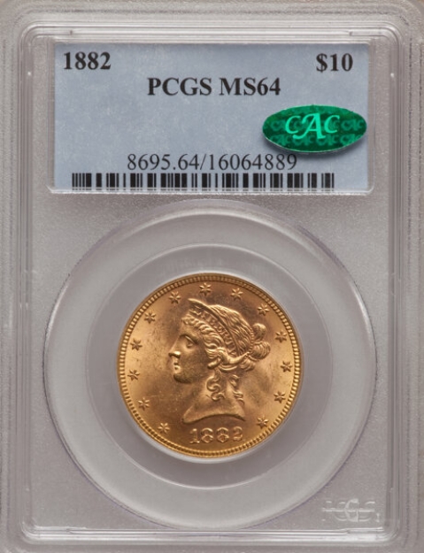1882 $10 Liberty Eagle MS64