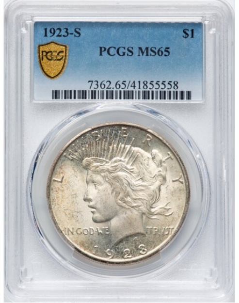 Picture of Peace Silver Dollar MS65 (Varied Year)