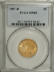 Picture of 1907D $5 Liberty Half Eagle MS65