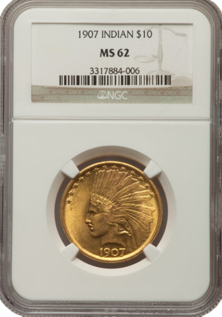 Picture of 1907NM $10 Indian Head Eagle MS62