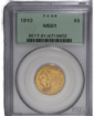 Picture of 1910 $5 Indian Head Half Eagle MS61