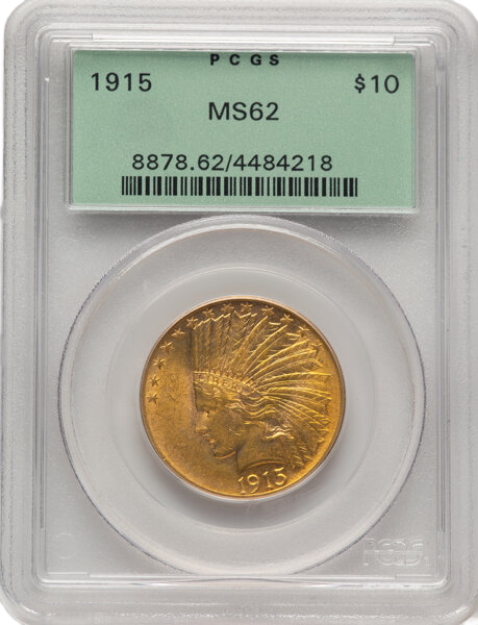 Picture of 1915 $10 Indian Head Eagle MS62