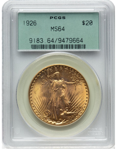 Picture of 1926 $20 St. Gaudens Double Eagle MS64