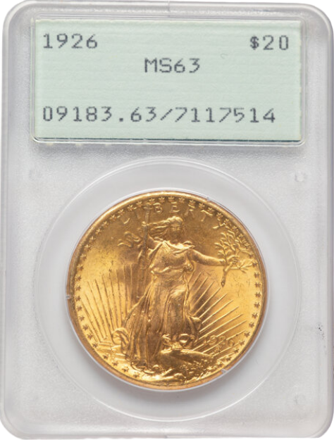 Picture of 1926FS-101 $20 St. Gaudens Double Eagle MS63