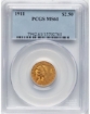Picture of 1911 $2.50 Indian Head Quarter Eagle MS61