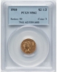 Picture of 1910 $2.50 Indian Head Quarter Eagle MS62