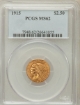 Picture of 1915 $2.50 Indian Head Quarter Eagle MS62