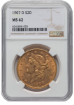 Picture of 1907D $20 Liberty Double Eagle MS62