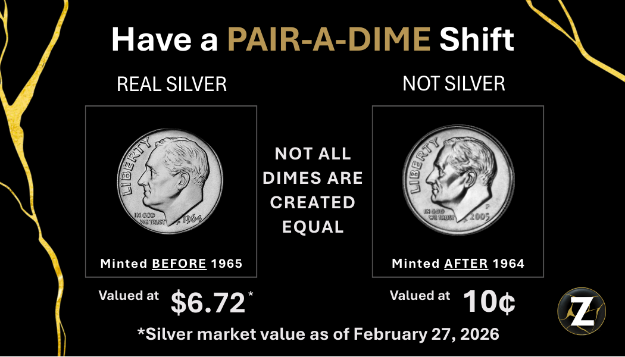 Picture of Zang International Dime Card