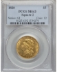 Picture of 1820 $5 Liberty Half Eagle MS63