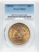 Picture of 1875S $20 Liberty Double Eagle MS62