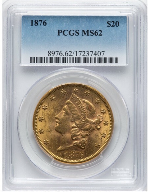 Picture of 1876 $20 Liberty Double Eagle MS62