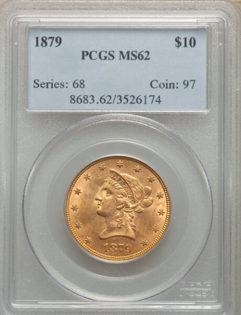 Picture of 1879 $10 Liberty Eagle MS62