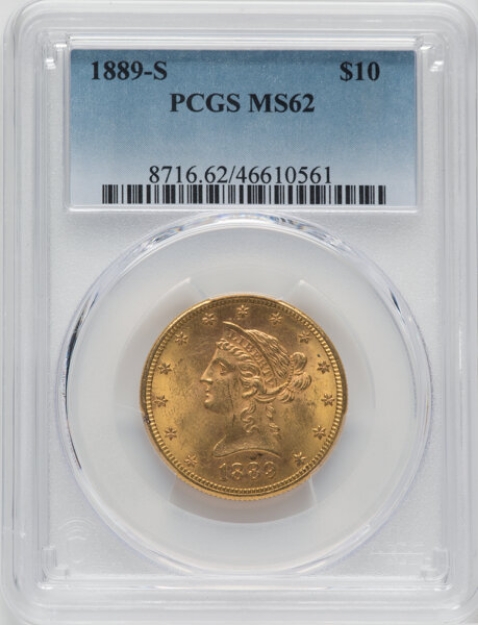 Picture of 1889S $10 Liberty Eagle MS62