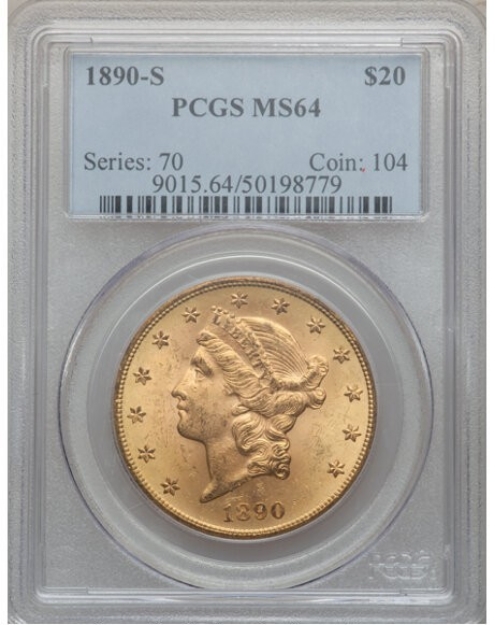 Picture of 1890S $20 Liberty Double Eagle MS64