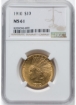 Picture of 1910 $10 Indian Head Eagle MS61