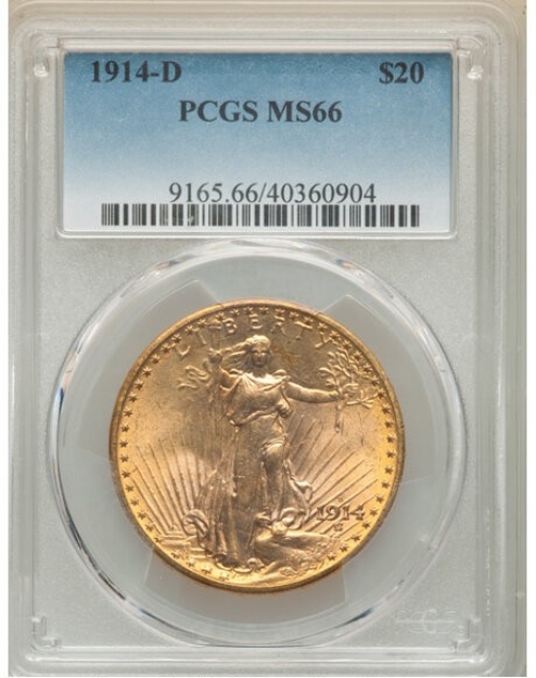 Picture of 1914D $20 St. Gaudens Double Eagle MS66