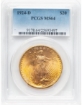 Picture of 1924D $20 St. Gaudens Double Eagle MS64