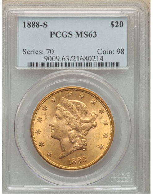 Picture of 1888S $20 Liberty Double Eagle MS63