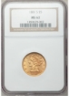 Picture of 1881S $5 Liberty Half Eagle MS62