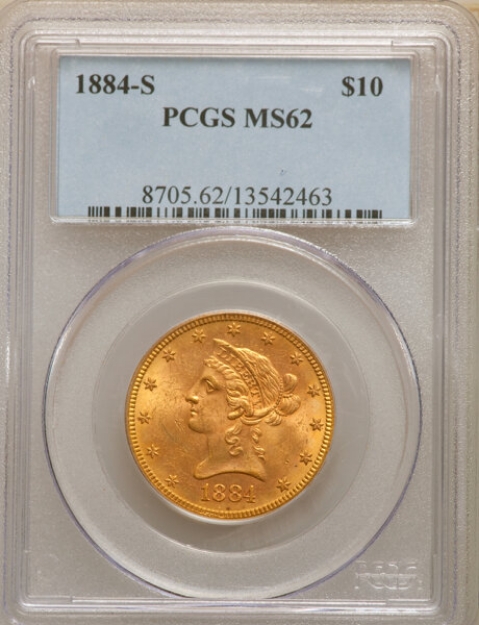 Picture of 1884S $10 Liberty Eagle MS62