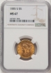 Picture of 1885S $5 Liberty Half Eagle MS67