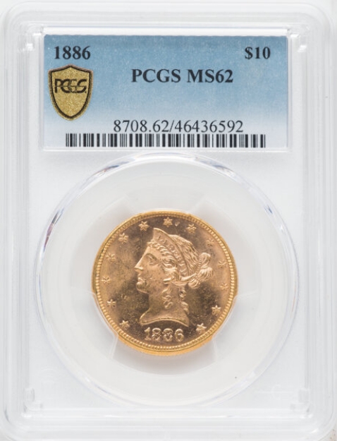 Picture of 1886 $10 Liberty Eagle MS62