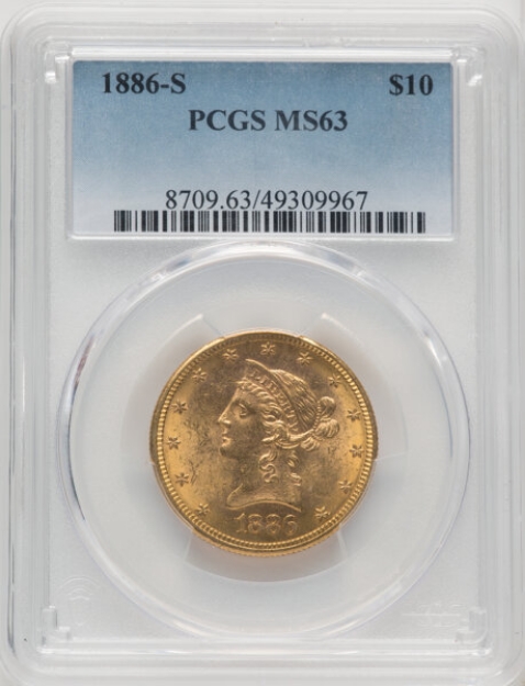 Picture of 1886S $10 Liberty Eagle MS63