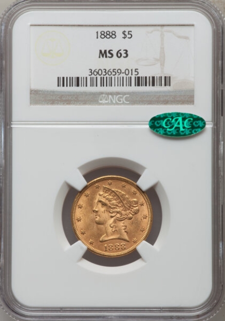 Picture of 1888 $5 Liberty Half Eagle MS63