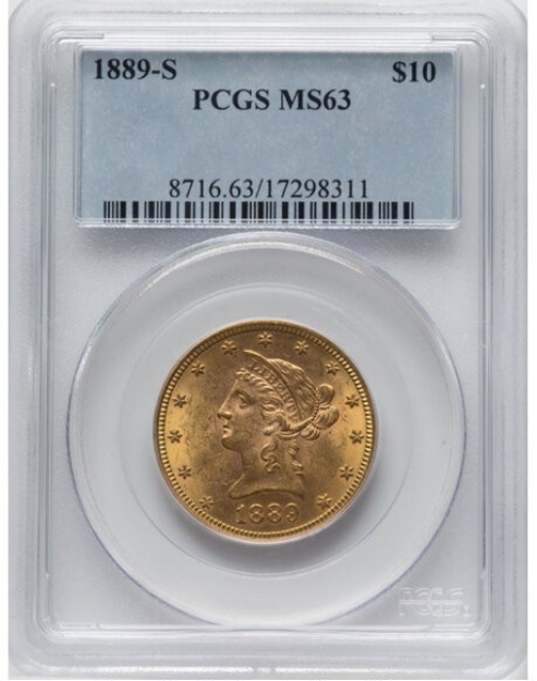 Picture of 1889S $10 Liberty Eagle MS63