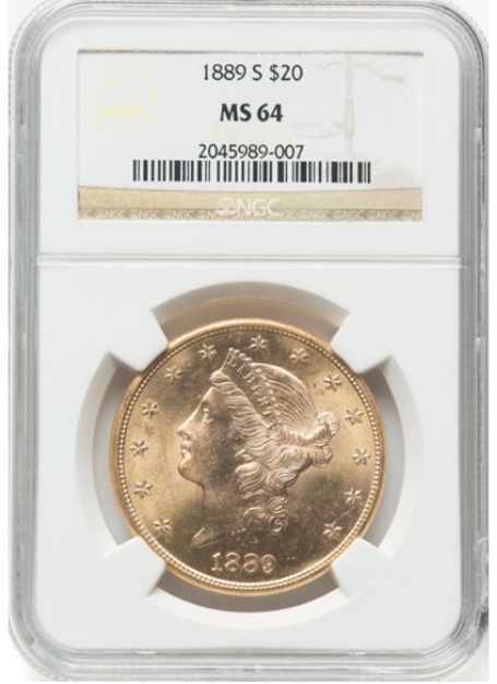 Picture of 1889S $20 Liberty Double Eagle MS64