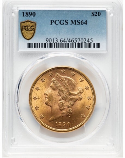 Picture of 1890 $20 Liberty Double Eagle MS64